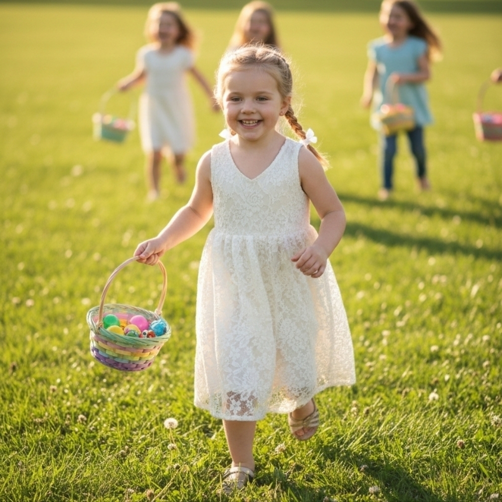 Pineapple Clothing Kids White Lace Sleeveless Dress Size 3/4 | 2-3 Years